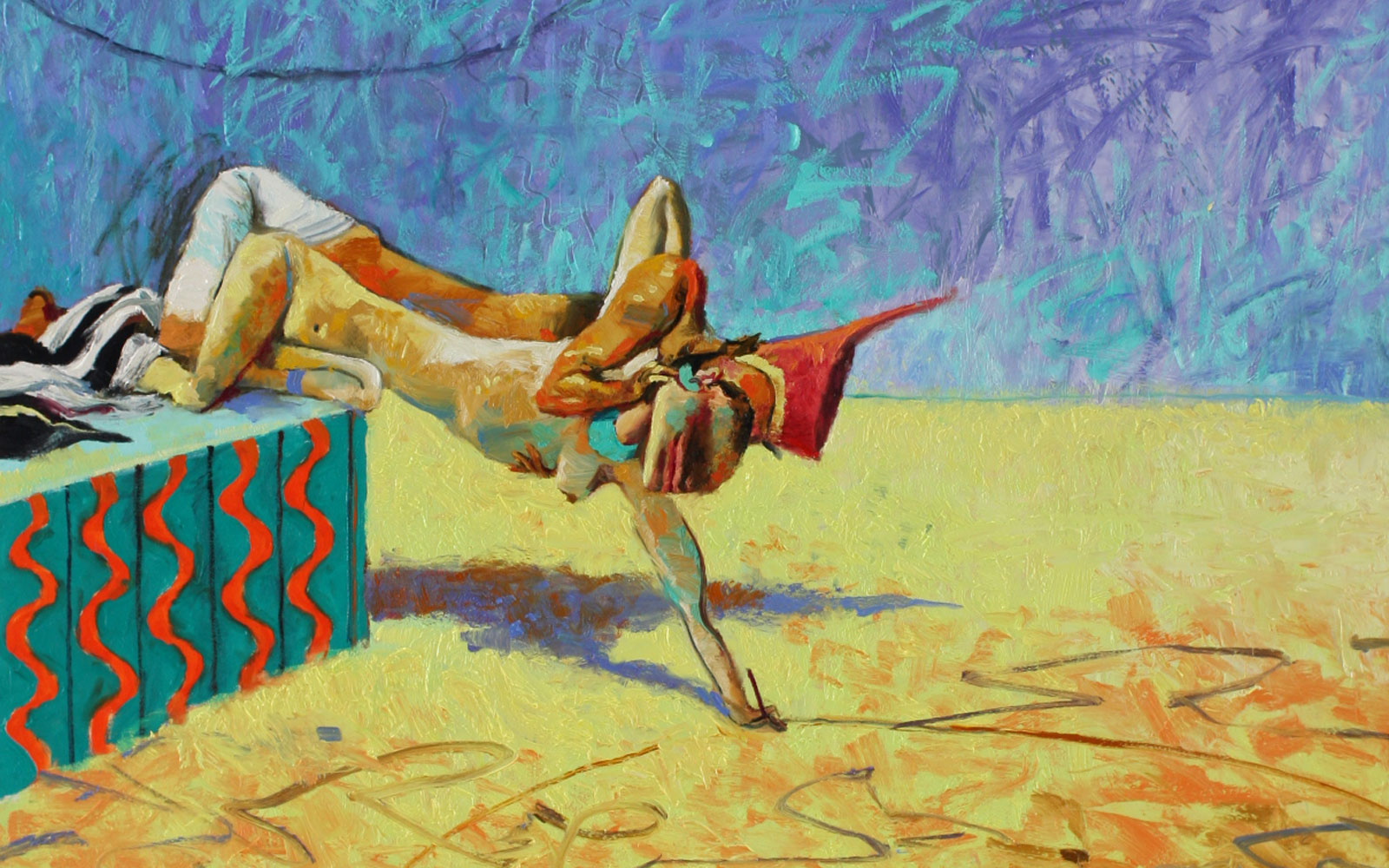 AkhenatonYnefertitiDibujandoEnLaArena